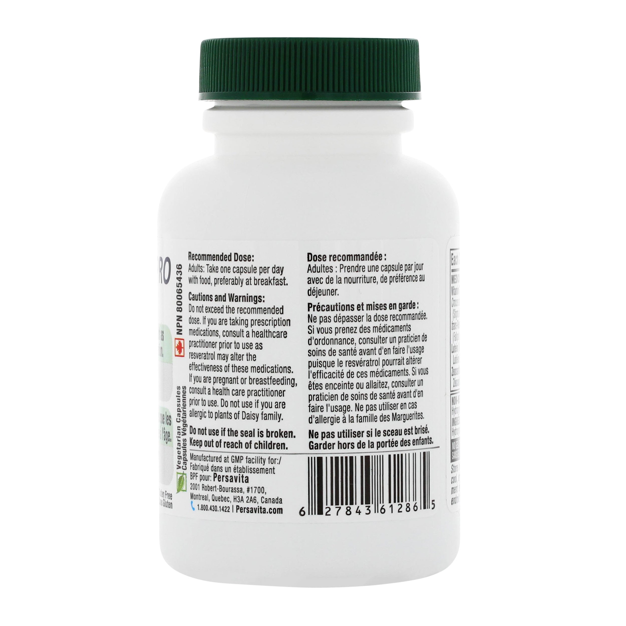 Saffron 2020-PRO Suppléments des yeux AMD-PERSAVITA CANADA