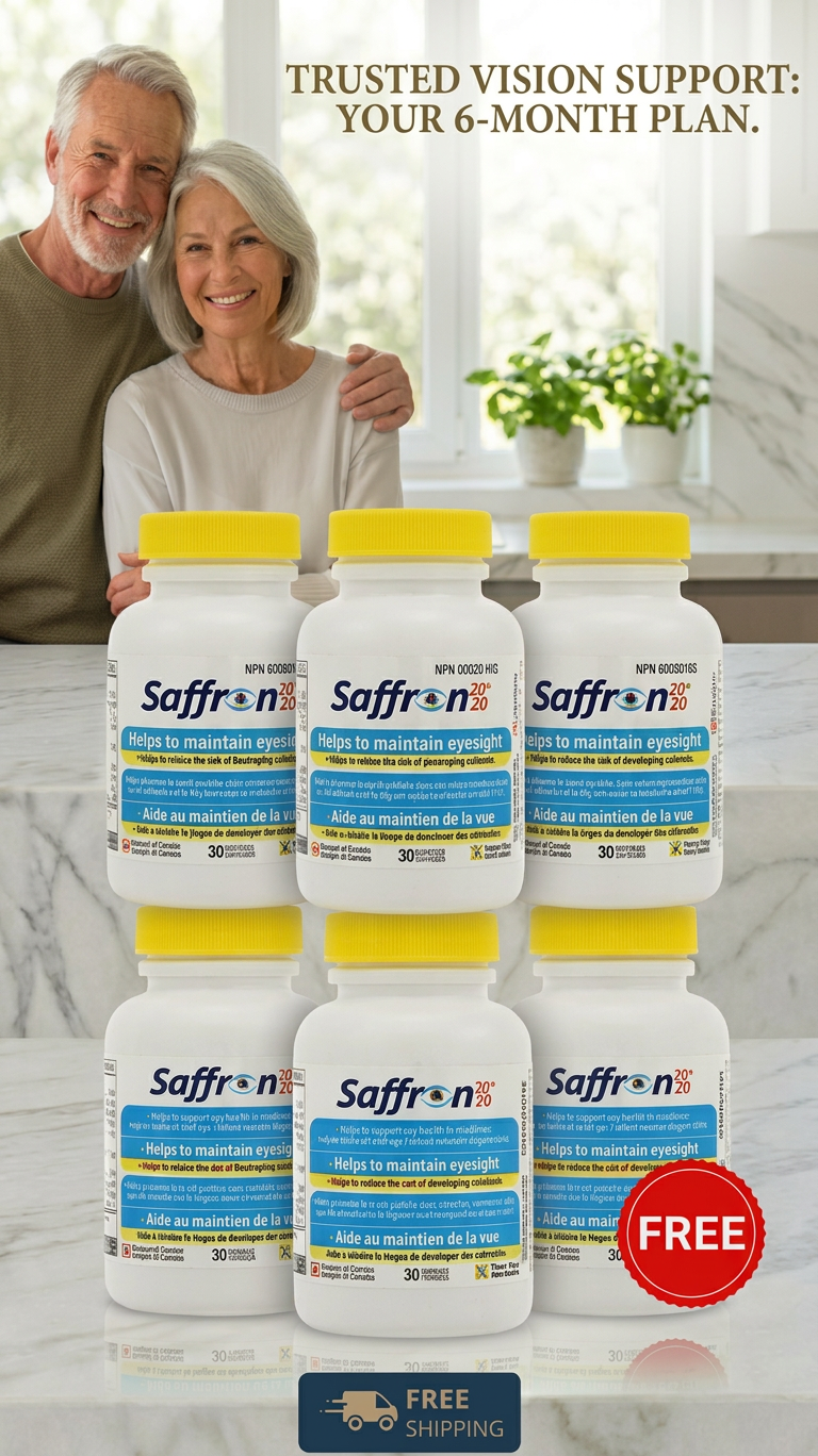 Persavita Saffron 2020 (6-Bottle Pack) Patented Eye Supplement for Macular Degeneration – Buy 5 Get 1 FREE – 6 Months Supply